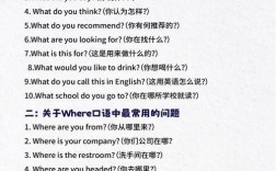 口语问答，口语问答常用句型