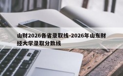 山财2026各省录取线-2026年山东财经大学录取分数线