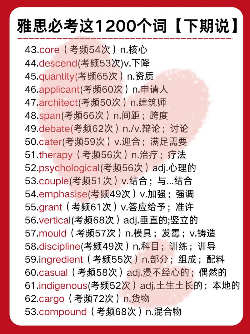 雅思口语800高频词汇