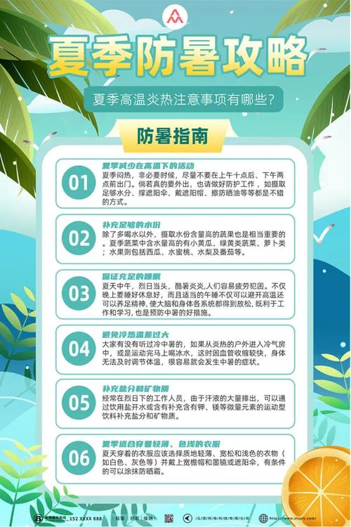 夏季防暑降温小常识海报