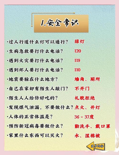 幼儿园常规知识小常识