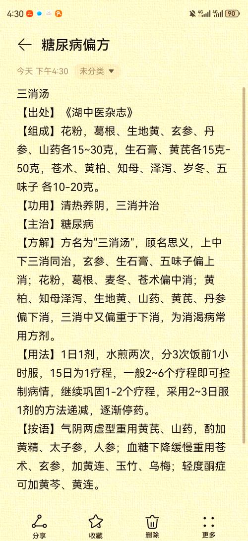 健康小常识糖尿病方子