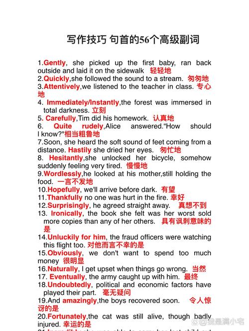 常见的作文副词