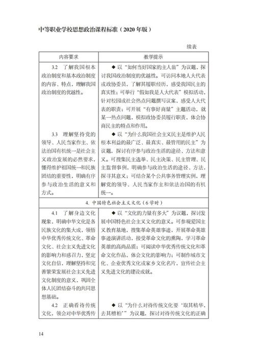 中等职业教育课程政策