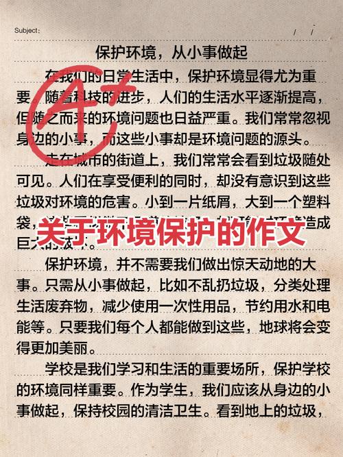 环境之类的作文
