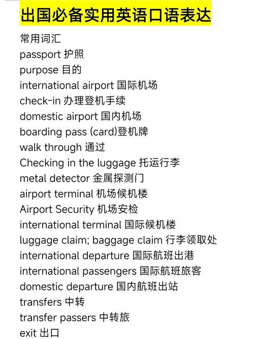 出国旅行必备英语口语