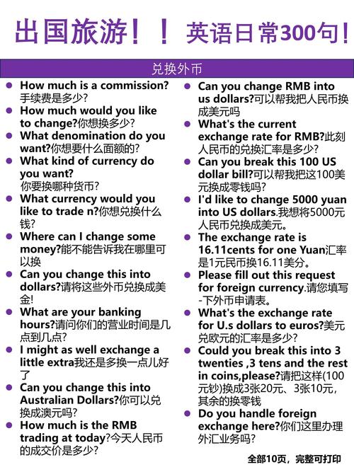 出国旅行必备英语口语