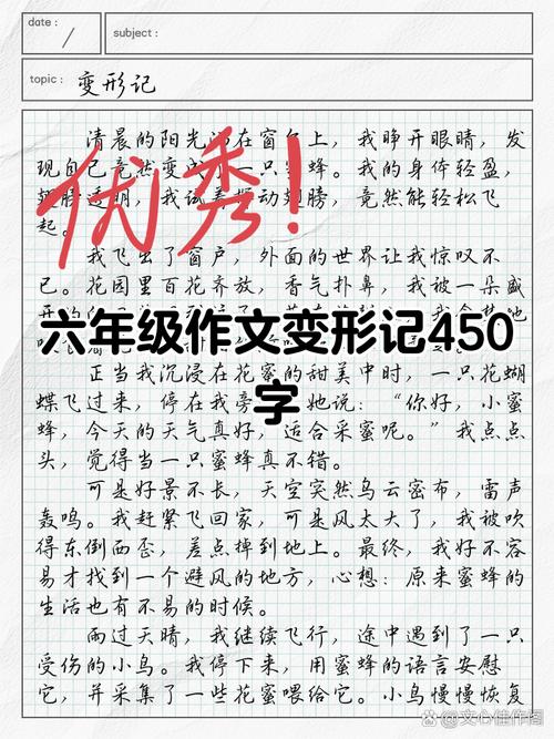 作文参考范文，变形记作文参考范文