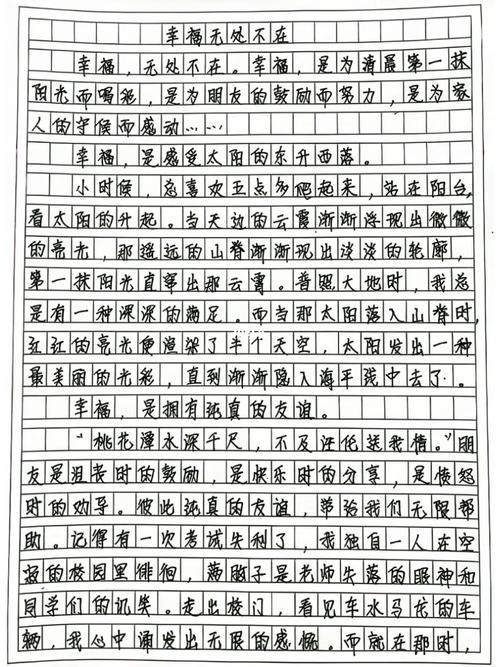 如何获取幸福的作文，如何获取幸福的作文800字