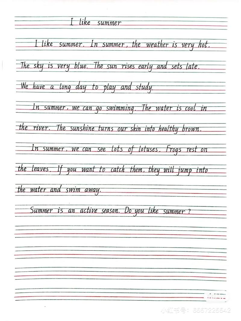 小学英语作文格式,小学英语作文格式要求