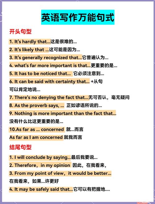 英语万能句作文，万能英语作文万能句子