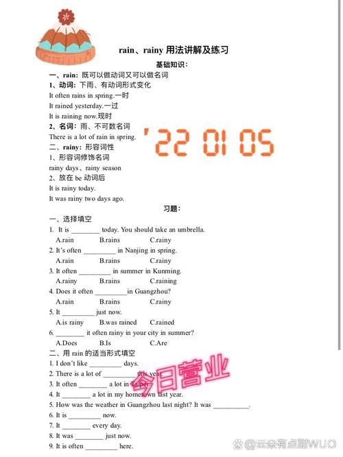 rain雅思口语,rainy days雅思口语