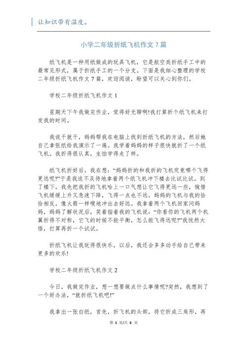 口语折飞机,折纸飞机语言表达