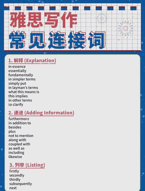 雅思作文常用，雅思作文常用连接词