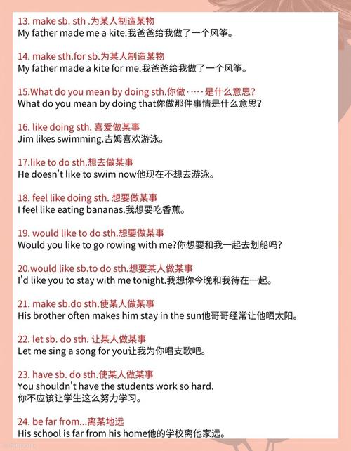 日常英语口语常用句型