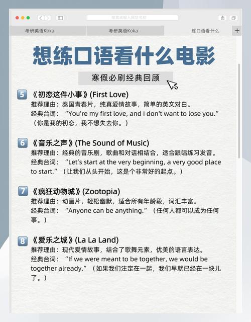 什么电影适合练口语，什么电影适合练口语的