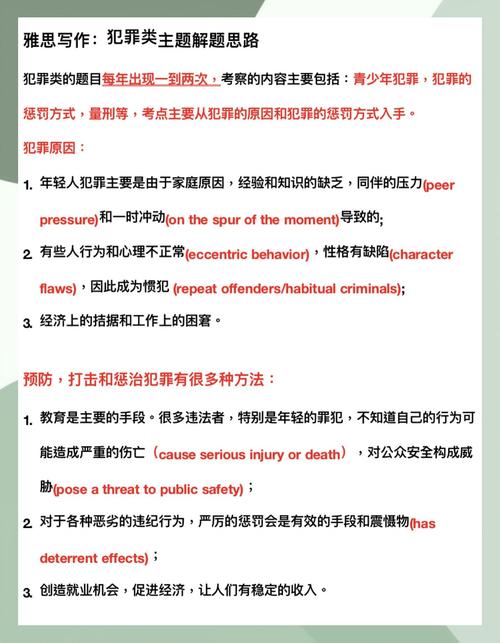 雅思作文犯罪原因先天，犯罪类雅思作文