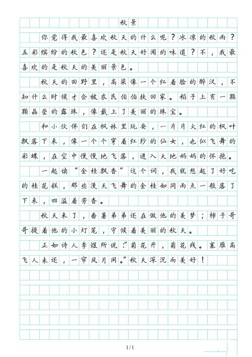 满分作文美景，美景类满分作文