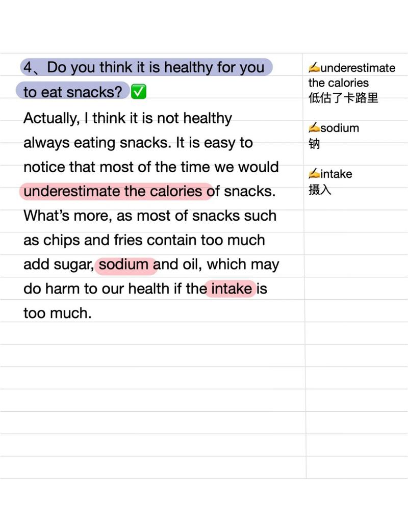 healthy雅思口语，雅思口语健康饮食