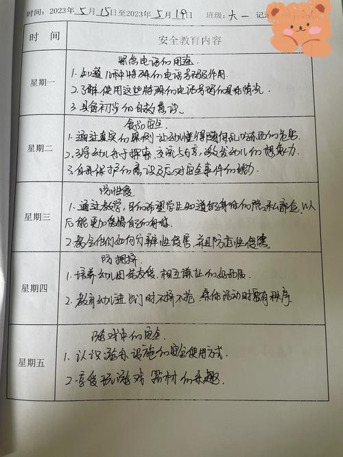 旅游安全教育记录