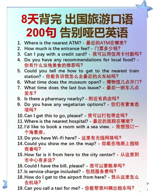 实用旅游英语口语大全