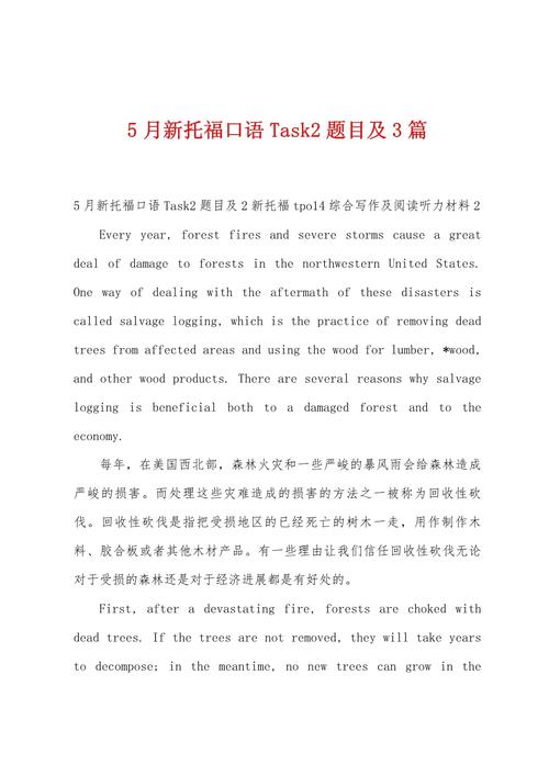 托福口语1 2题模版