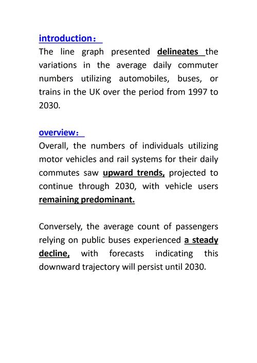 雅思交通类作文