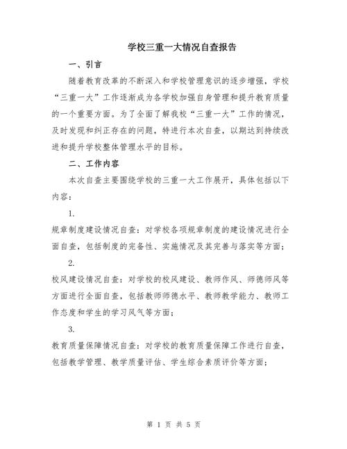 教育民生政策自查报告