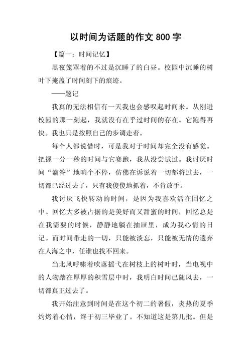 限制时间的作文