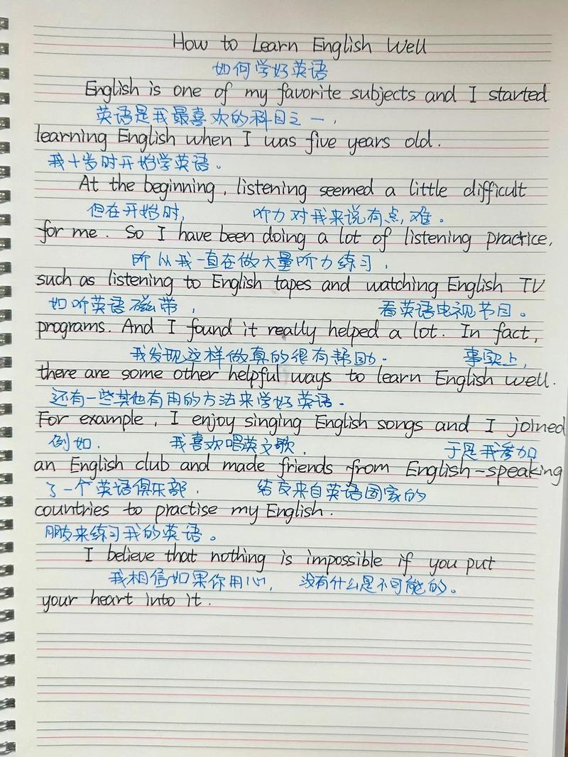 专注的英语作文