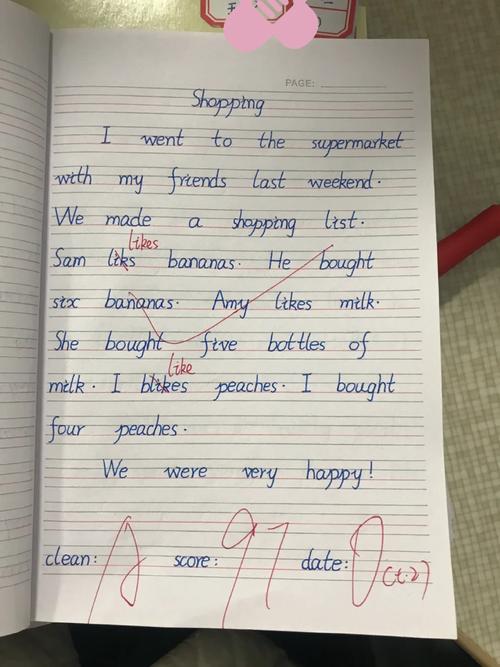 买衣服英语作文