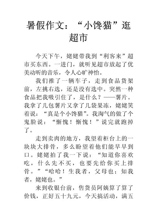 写购物的好作文，写购物的好作文600字