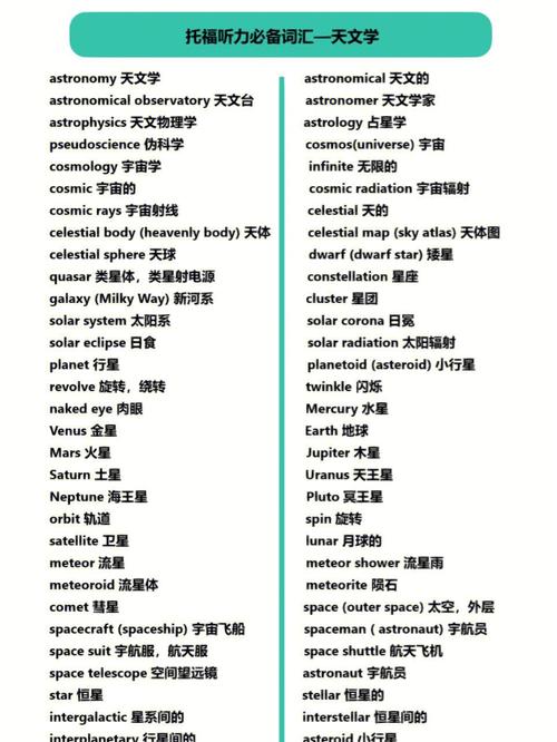 托福口语常用单词，托福口语常用单词汇总