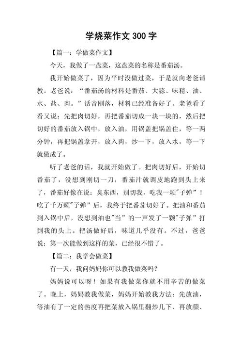 口语关于擅长做饭，口语关于擅长做饭的作文