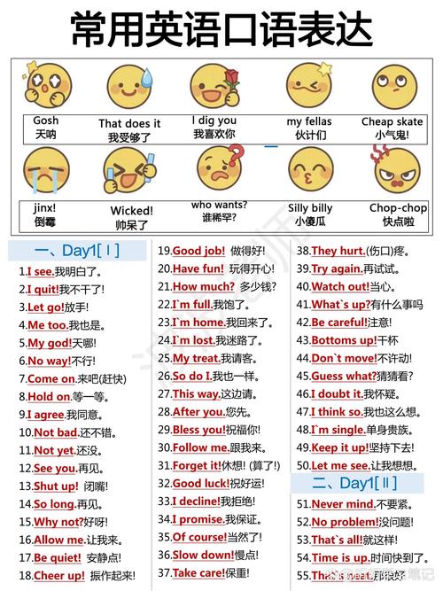 口语一英文，口语英文翻译