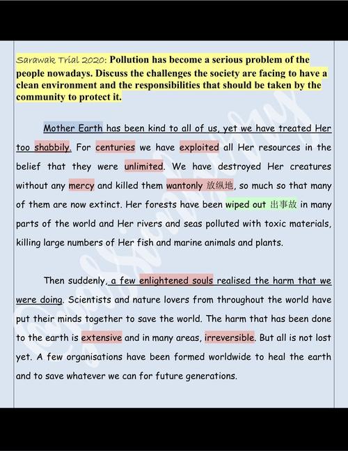 托福口语 环保，托福口语two environmental conditions