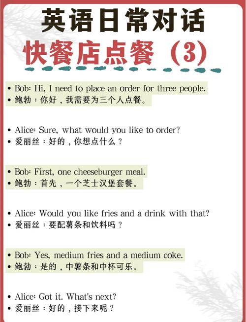 餐桌英语口语，餐桌英语口语大全