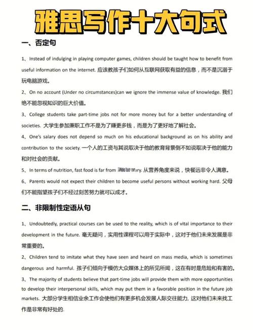 雅思作文常用句式，雅思作文常用句式有哪些