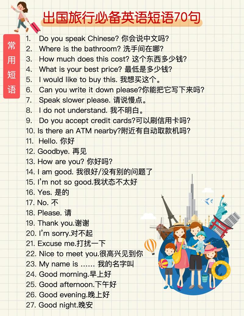 入境英语口语，入境英语口语300句