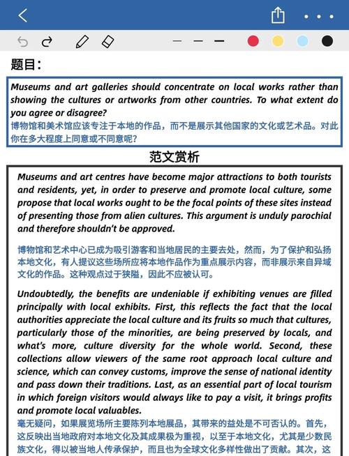 museun雅思作文，雅思作文150字