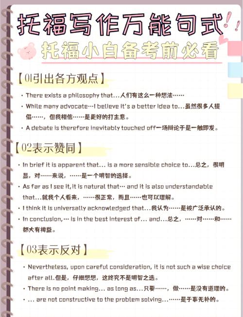 托福作文 句型，托福作文 句型模板