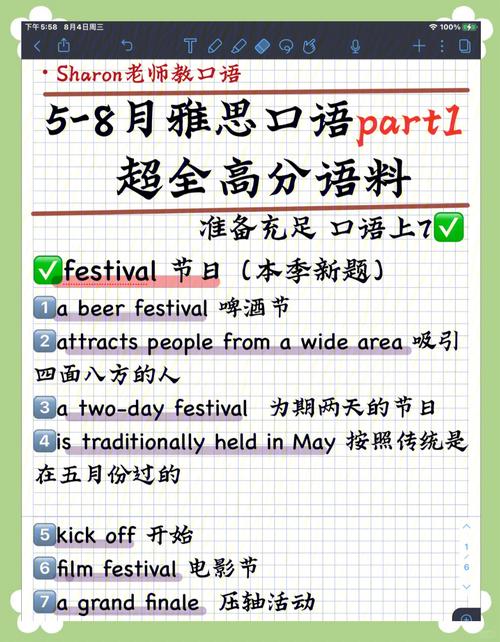 雅思口语list话题