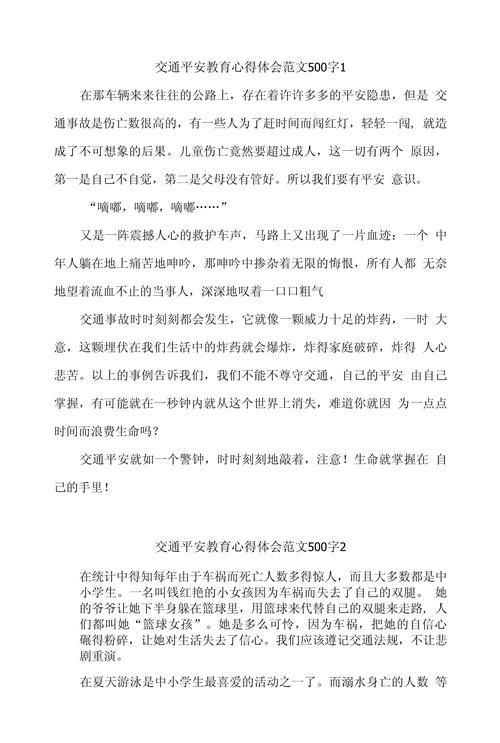 安全教育 500字