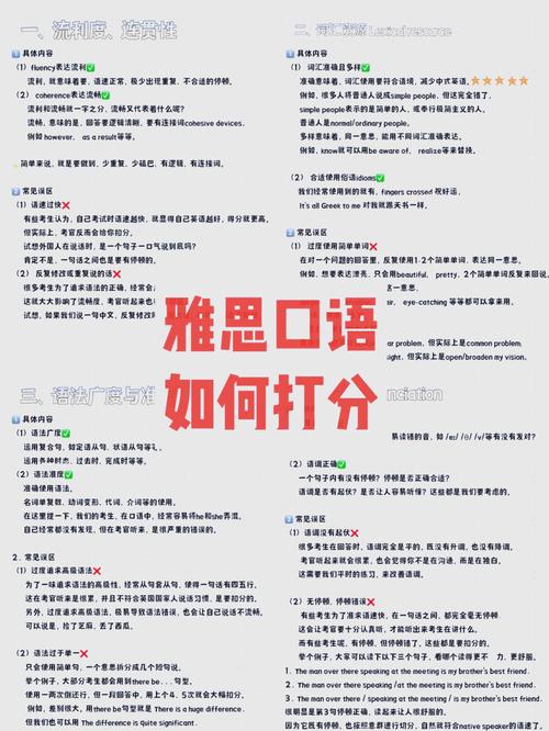 雅思口语发音评分标准