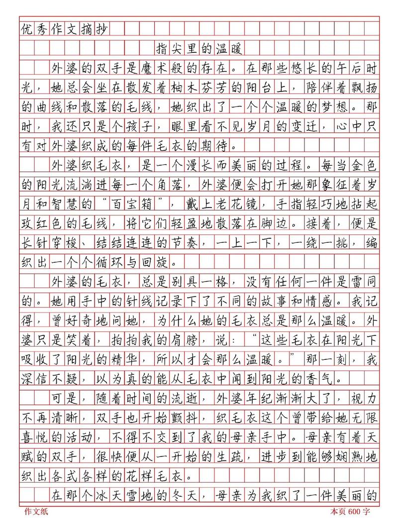 写作高分作文范例