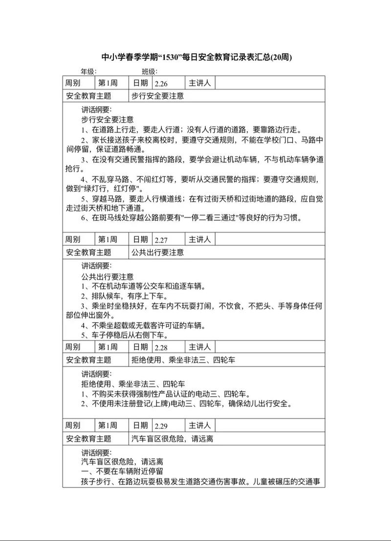 安全教育检查情况