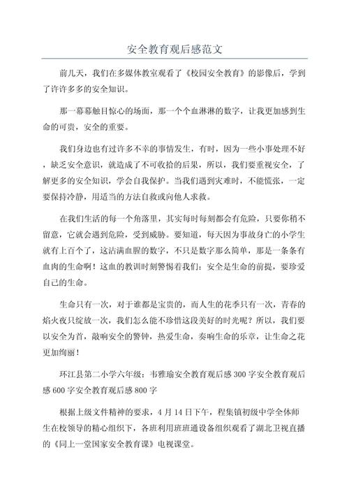 工地安全教育感想